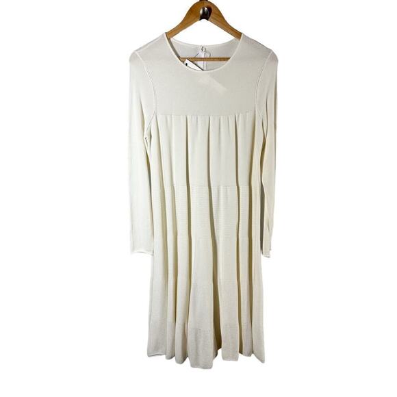 Merlette Addison Lightweight Long Sleeve Sweater Dress Size Small Cream - Picture 1 of 10